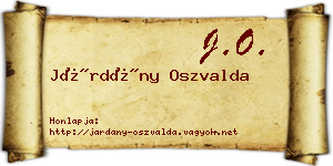 Járdány Oszvalda névjegykártya